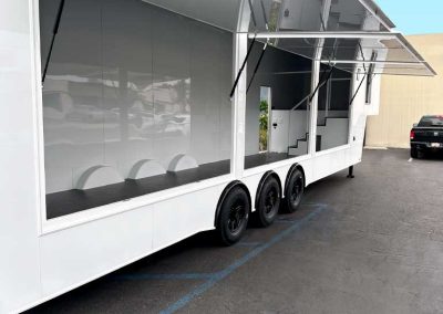 44-ft Merch Trailer with side windows open