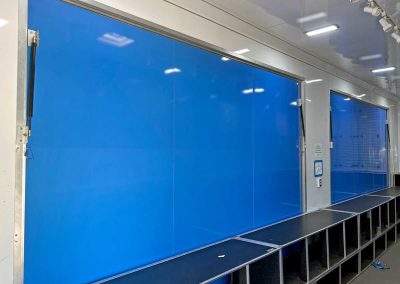 Interior of TCW trailer wrapped for Dell Tech World